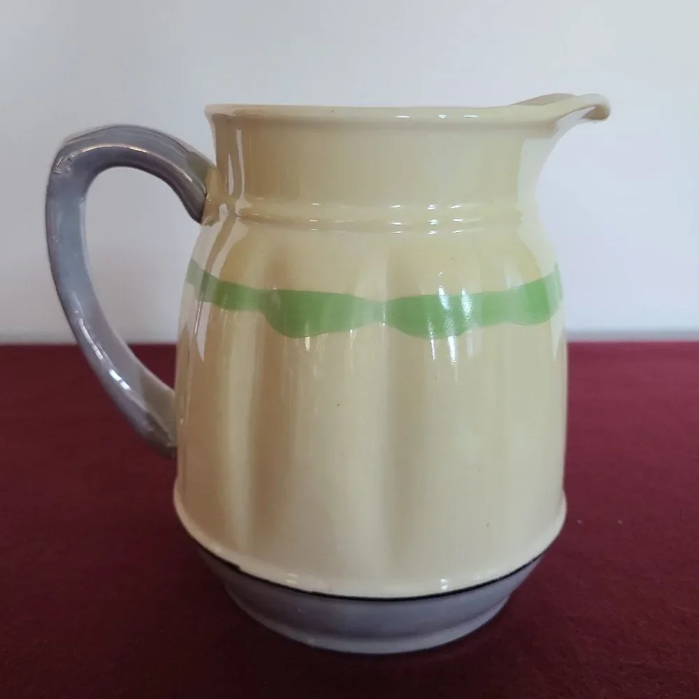Japanese Lusterware Floral Hand Painted Pitcher Pearly Antique Vintage